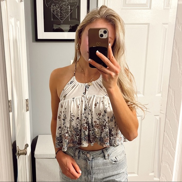 Urban Outfitters Floral strappy tank top - Picture 1 of 6